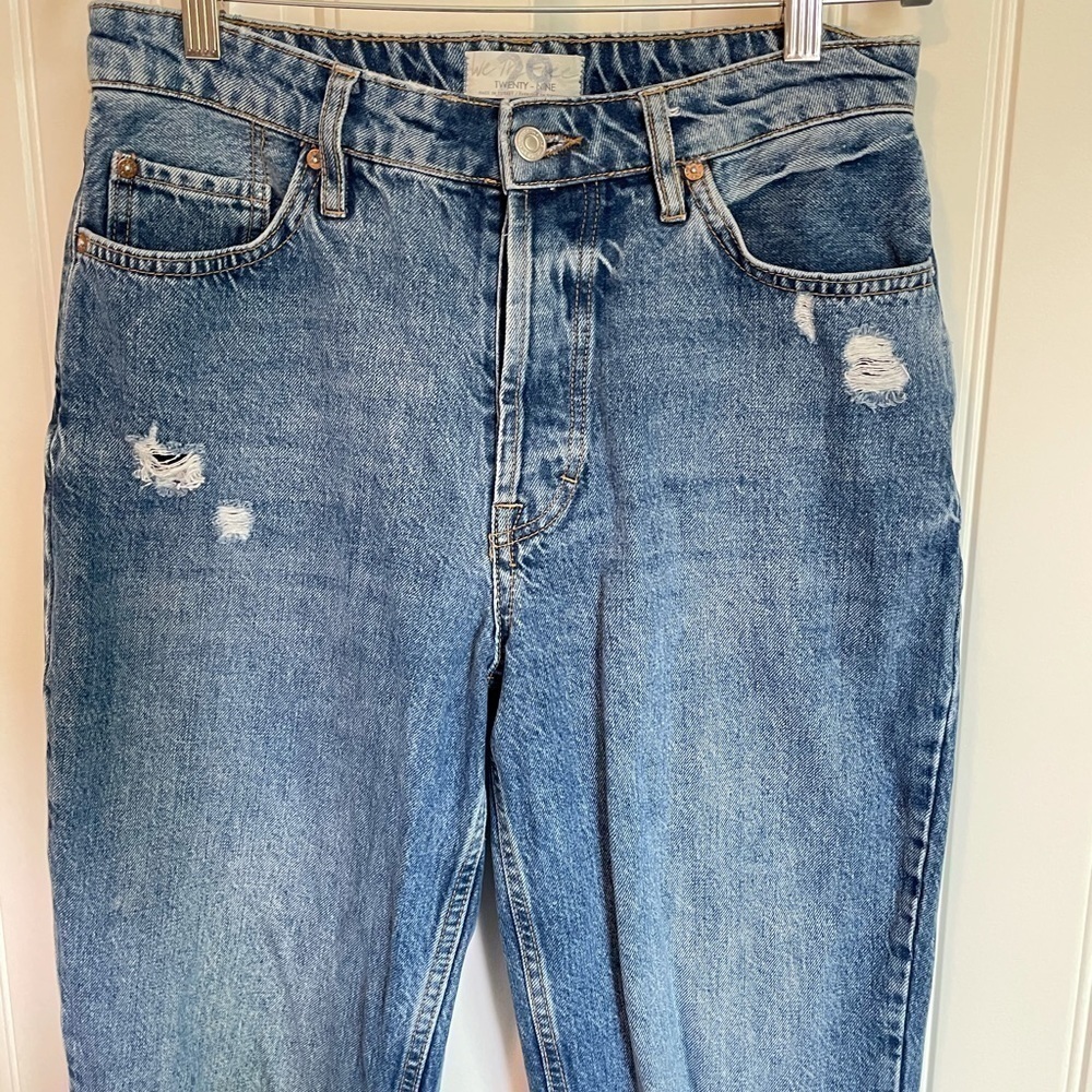 Free people straight high rise distressed jeans 29 - Picture 4 of 9